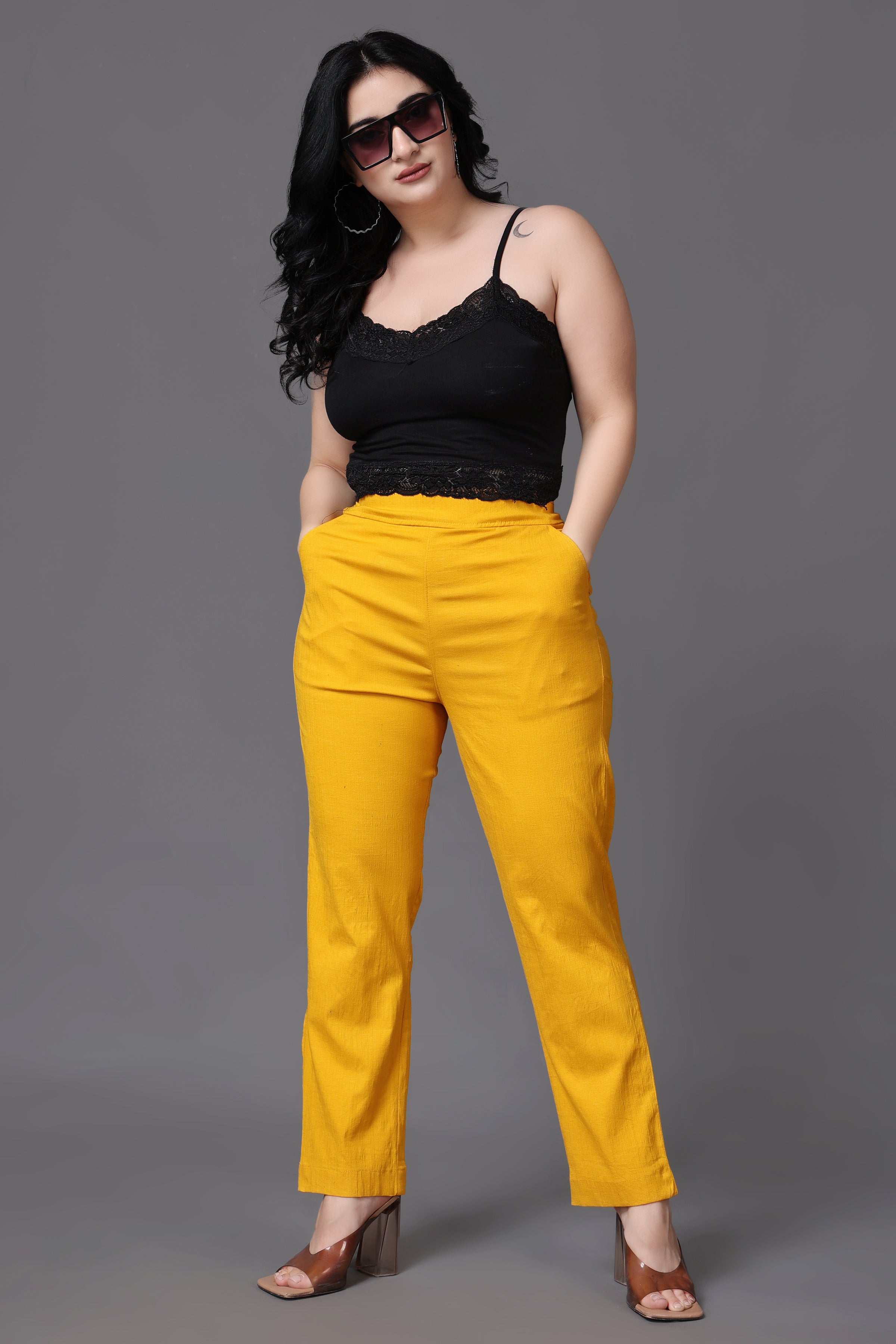 Shimmering Shirred Crop Top And Pocket Design Palazzo Pants Matching Set  Set Wide Leg, Solid Color Sleeveles, Perfect For Spring And Summer Fashion  From Yunini, $34.89 | DHgate.Com